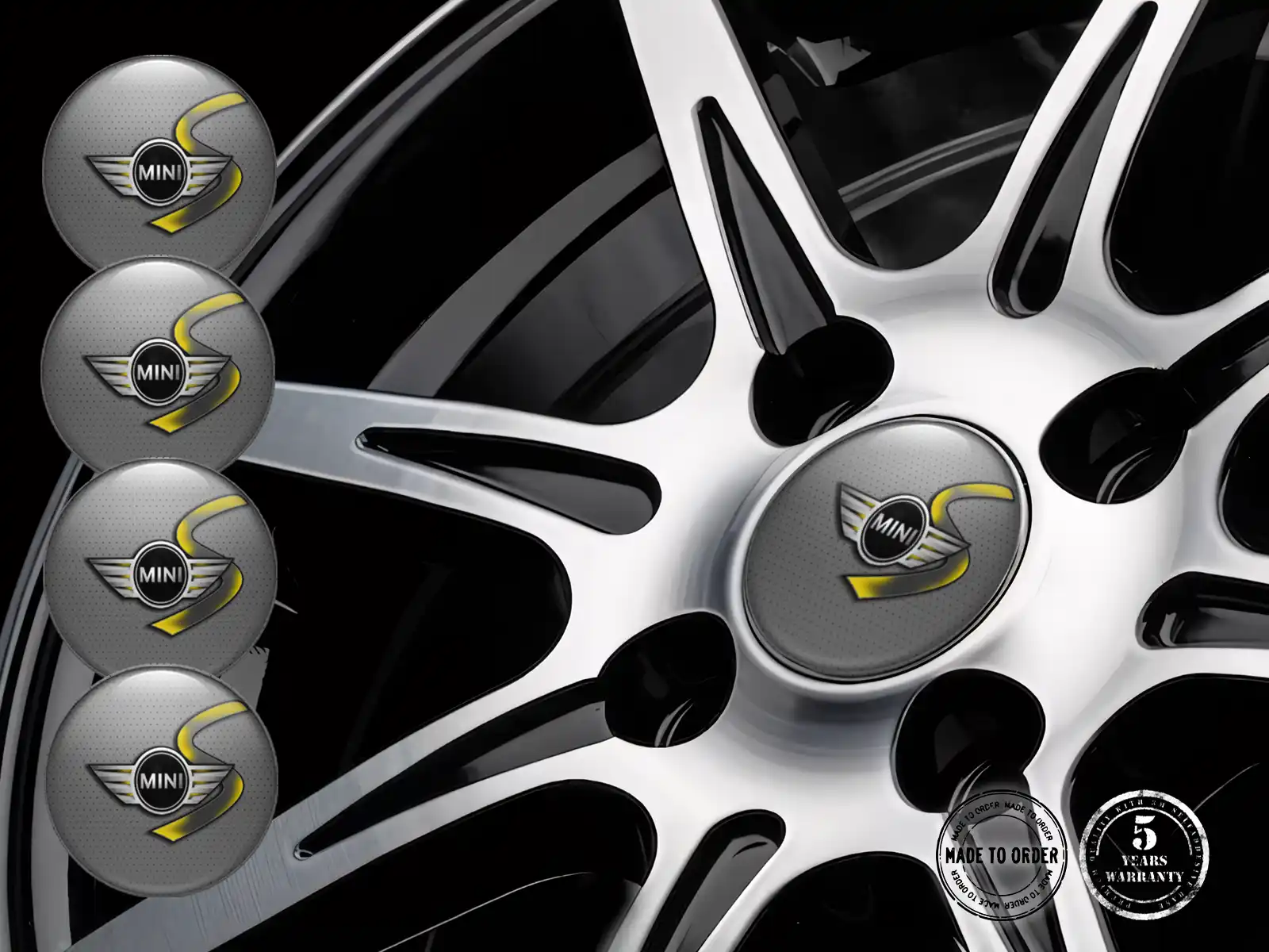 Mini Cooper Wheel Decals Version Custom Resin Stickers